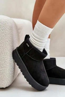 Online Big Star Shoes Niskie Śniegowce Na Platformie Big Star OO274A099 Czarne Czarny