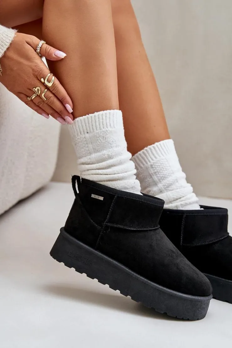 Online Big Star Shoes Niskie Śniegowce Na Platformie Big Star OO274A099 Czarne Czarny