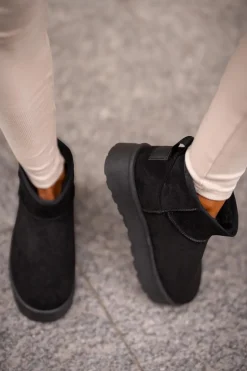 Online Big Star Shoes Niskie Śniegowce Na Platformie Big Star OO274A099 Czarne Czarny