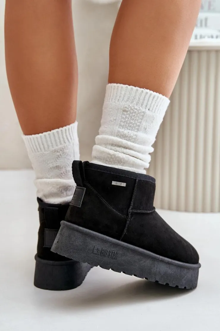 Online Big Star Shoes Niskie Śniegowce Na Platformie Big Star OO274A099 Czarne Czarny