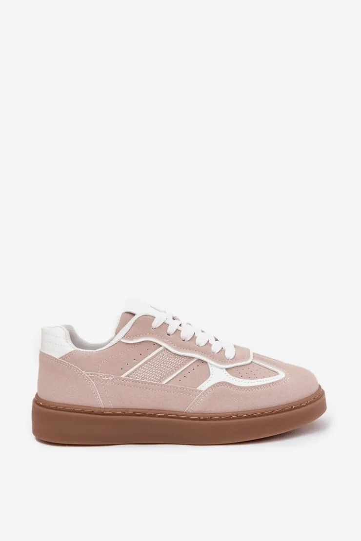 Boto Sneakersy Damskie*Niskie Sneakersy Damskie Beżowe Brenelle Beżowy