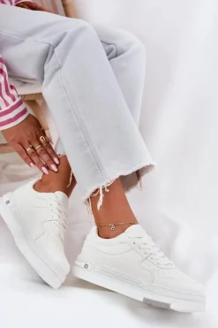 Damskie Big Star Shoes Niskie Sneakersy Damskie Big Star RR274A310 HI-POLY SYSTEM Białe