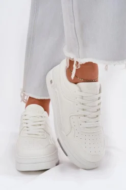 Damskie Big Star Shoes Niskie Sneakersy Damskie Big Star RR274A310 HI-POLY SYSTEM Białe