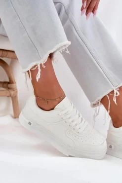 Damskie Big Star Shoes Niskie Sneakersy Damskie Big Star RR274A310 HI-POLY SYSTEM Białe