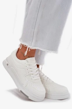 Damskie Big Star Shoes Niskie Sneakersy Damskie Big Star RR274A310 HI-POLY SYSTEM Białe