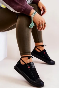 Damskie Big Star Shoes Niskie Tenisówki Big Star JJ274003 Czarne