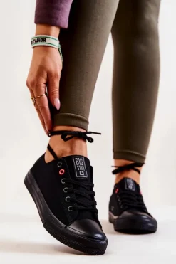 Damskie Big Star Shoes Niskie Tenisówki Big Star JJ274003 Czarne