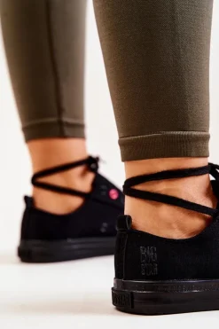 Damskie Big Star Shoes Niskie Tenisówki Big Star JJ274003 Czarne