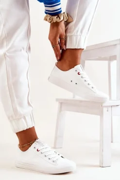 Big Star Shoes Trampki Damskie Big Star|Trampki Damskie Niskie*Niskie Tenisówki Big Star JJ274001 Białe Biały