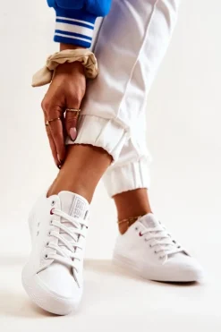 Big Star Shoes Trampki Damskie Big Star|Trampki Damskie Niskie*Niskie Tenisówki Big Star JJ274001 Białe Biały