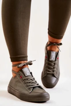 Best Big Star Shoes Niskie Tenisówki Big Star JJ274004 Khaki