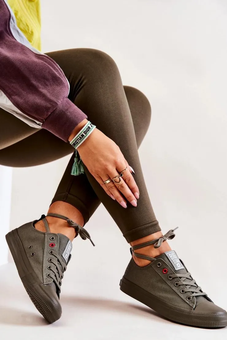 Best Big Star Shoes Niskie Tenisówki Big Star JJ274004 Khaki