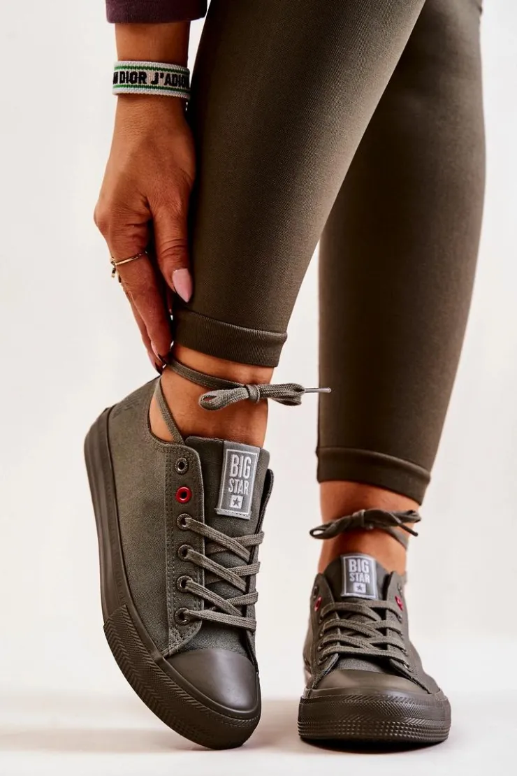 Best Big Star Shoes Niskie Tenisówki Big Star JJ274004 Khaki