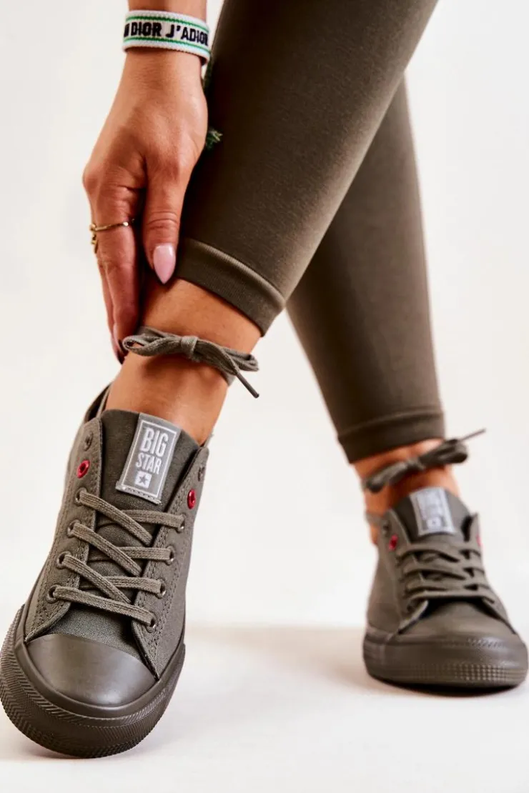Best Big Star Shoes Niskie Tenisówki Big Star JJ274004 Khaki