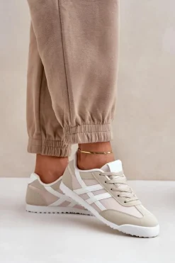 Discount Boto Niskie Tenisówki Trampki Damskie Beżowe Eezore Beżowy