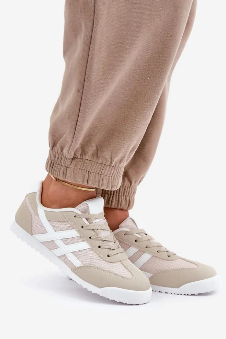 Discount Boto Niskie Tenisówki Trampki Damskie Beżowe Eezore Beżowy