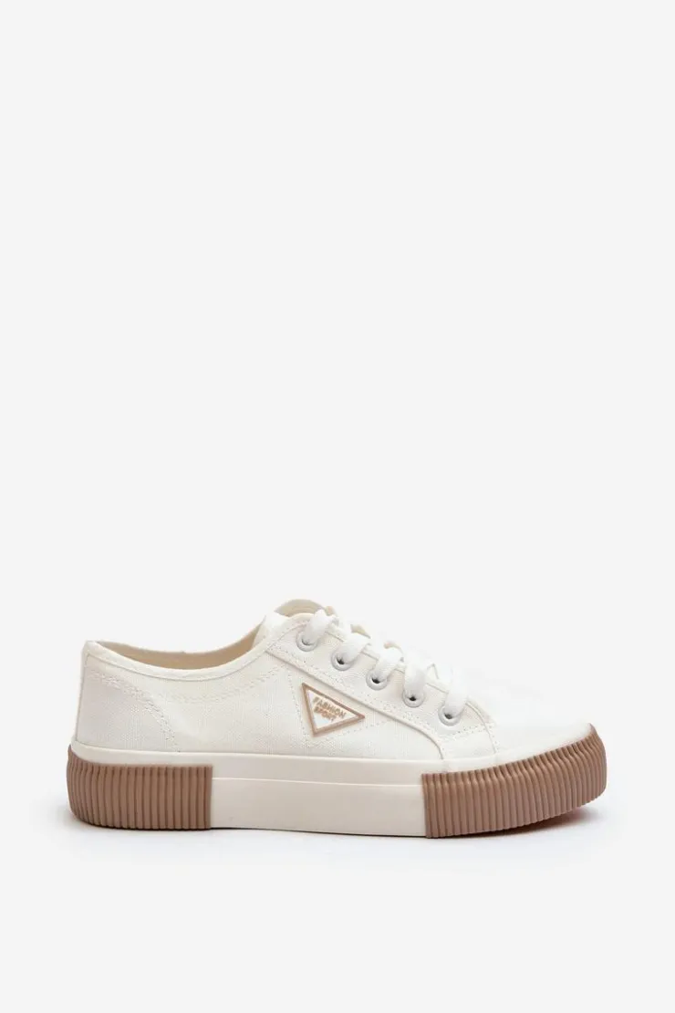 Clearance Boto Niskie Trampki Damskie Białe Enalae