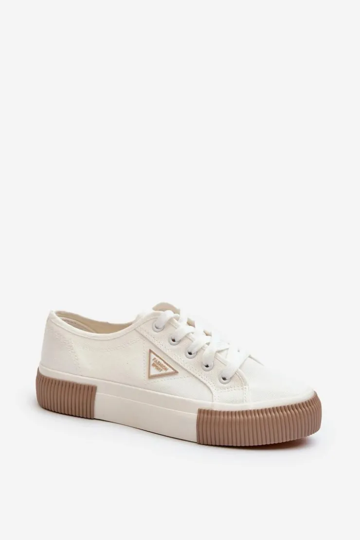 Clearance Boto Niskie Trampki Damskie Białe Enalae