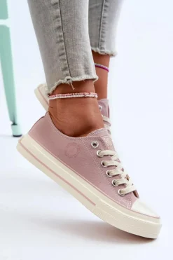 Big Star Shoes Trampki Damskie Big Star|Trampki Damskie Niskie*Niskie Trampki Damskie Big Star NN274270 Różowe Różowy