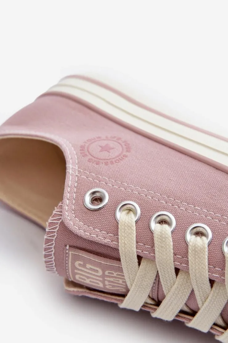 Big Star Shoes Trampki Damskie Big Star|Trampki Damskie Niskie*Niskie Trampki Damskie Big Star NN274270 Różowe Różowy