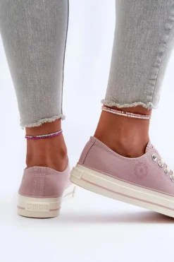 Big Star Shoes Trampki Damskie Big Star|Trampki Damskie Niskie*Niskie Trampki Damskie Big Star NN274270 Różowe Różowy