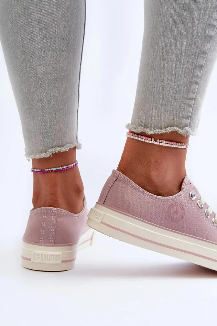 Big Star Shoes Trampki Damskie Big Star|Trampki Damskie Niskie*Niskie Trampki Damskie Big Star NN274270 Różowe Różowy