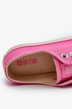 Clearance Big Star Shoes Niskie Trampki Damskie Big Star NN274271 Różowe Różowy