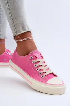 Clearance Big Star Shoes Niskie Trampki Damskie Big Star NN274271 Różowe Różowy