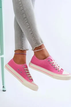 Clearance Big Star Shoes Niskie Trampki Damskie Big Star NN274271 Różowe Różowy