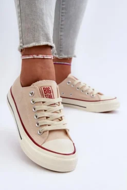 Damskie Big Star Shoes Niskie Trampki Damskie Big Star NN274272 Beżowe