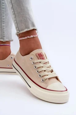 Damskie Big Star Shoes Niskie Trampki Damskie Big Star NN274272 Beżowe
