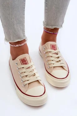 Damskie Big Star Shoes Niskie Trampki Damskie Big Star NN274272 Beżowe