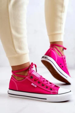 Big Star Shoes Trampki Damskie Big Star|Trampki Damskie Niskie*Niskie Trampki Damskie Big Star JJ274A005 Fuksja