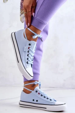 New Big Star Shoes Niskie Trampki Damskie Big Star JJ274A004 Niebieskie