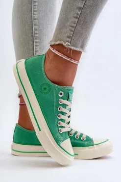 Damskie Big Star Shoes Niskie Trampki Damskie Big Star NN274268 Zielone