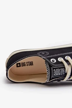 Clearance Big Star Shoes Niskie Trampki Damskie Big Star NN274269 Czarne Czarny