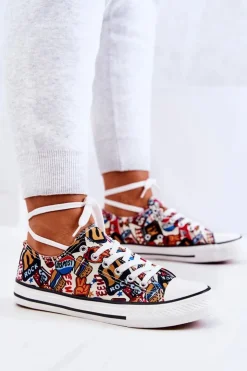 Best Boto Niskie Trampki Logowane Multikolor Desiree