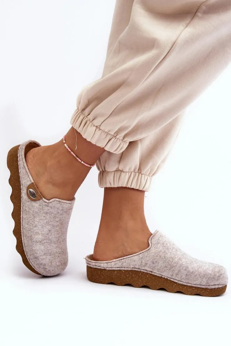 Damskie INBLU Obuwie Domowe Kapcie Damskie Profilaktyczne DK000011 Beżowe