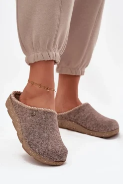 Damskie INBLU Obuwie Domowe Kapcie Damskie ED000031 Beżowe