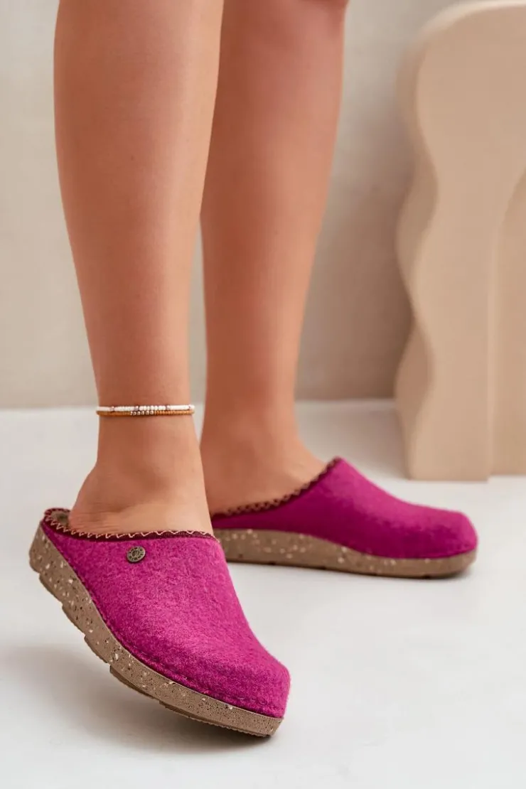 Damskie INBLU Obuwie Domowe Kapcie Damskie ED000018 Fuksja