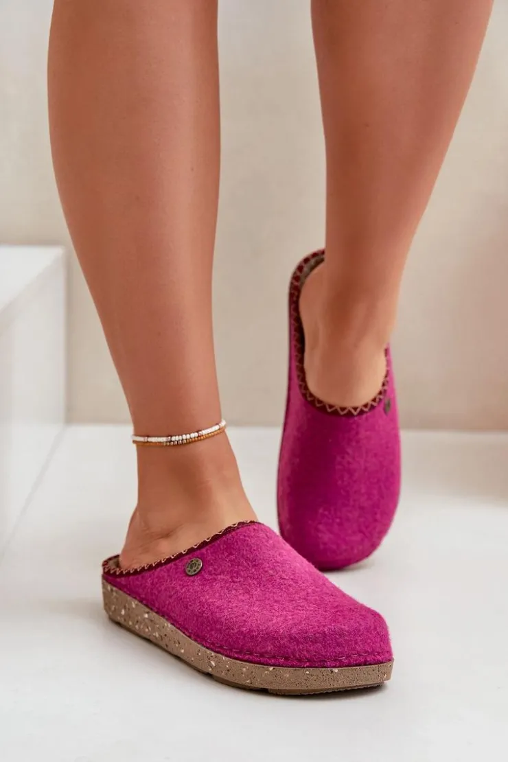 Damskie INBLU Obuwie Domowe Kapcie Damskie ED000018 Fuksja