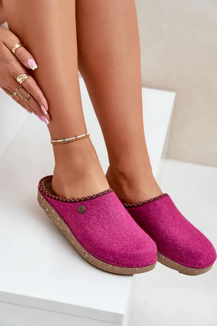 Damskie INBLU Obuwie Domowe Kapcie Damskie ED000018 Fuksja