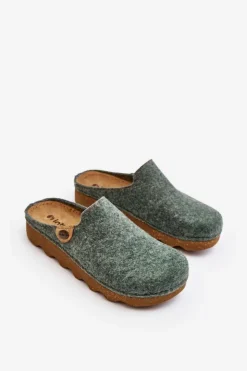 Damskie INBLU Obuwie Domowe Kapcie Damskie Profilaktyczne DK000011 Zielone