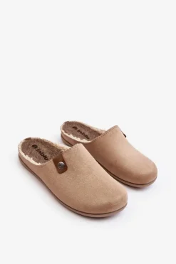 INBLU Kapcie Klasyczne|Klapki Damskie Klasyczne*Obuwie Domowe Kapcie Damskie GF000011 Beżowe