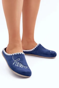 Damskie INBLU Obuwie Domowe Kapcie Damskie GF000026 Granatowe