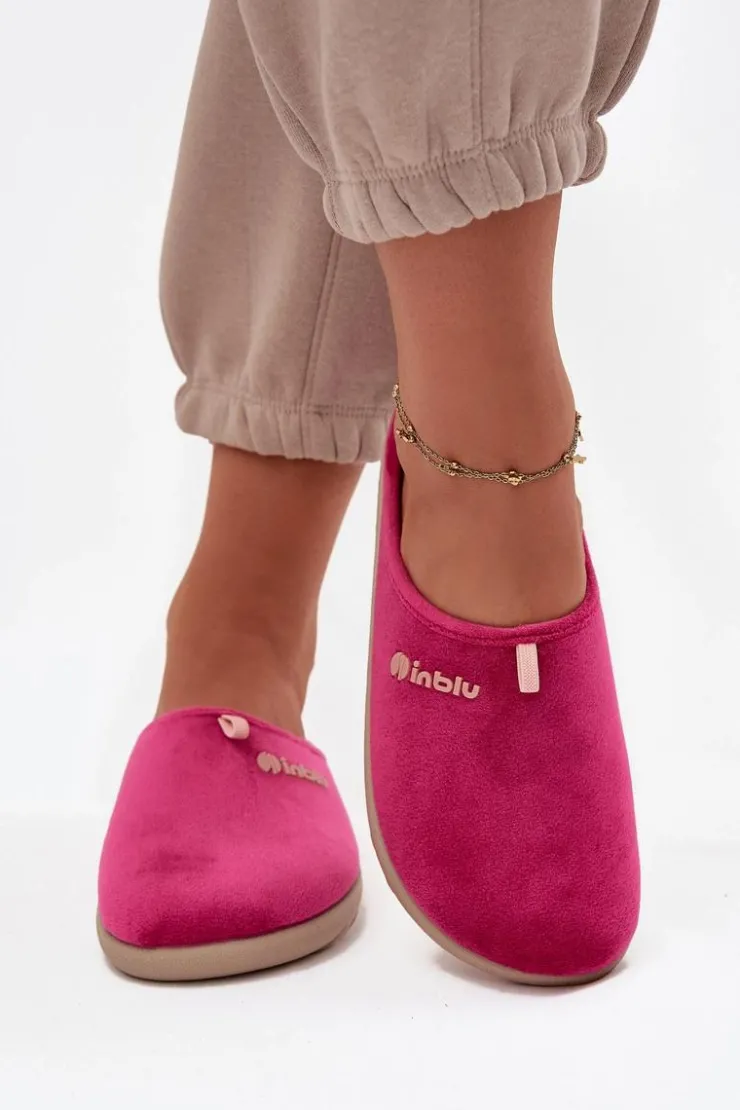 INBLU Kapcie Klasyczne|Klapki Damskie Klasyczne*Obuwie Domowe Kapcie Damskie ET000037 Różowe