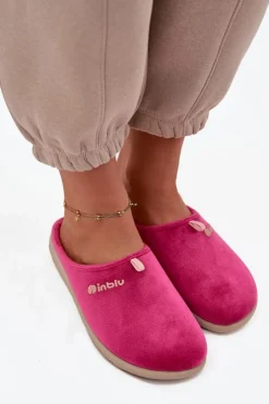 INBLU Kapcie Klasyczne|Klapki Damskie Klasyczne*Obuwie Domowe Kapcie Damskie ET000037 Różowe