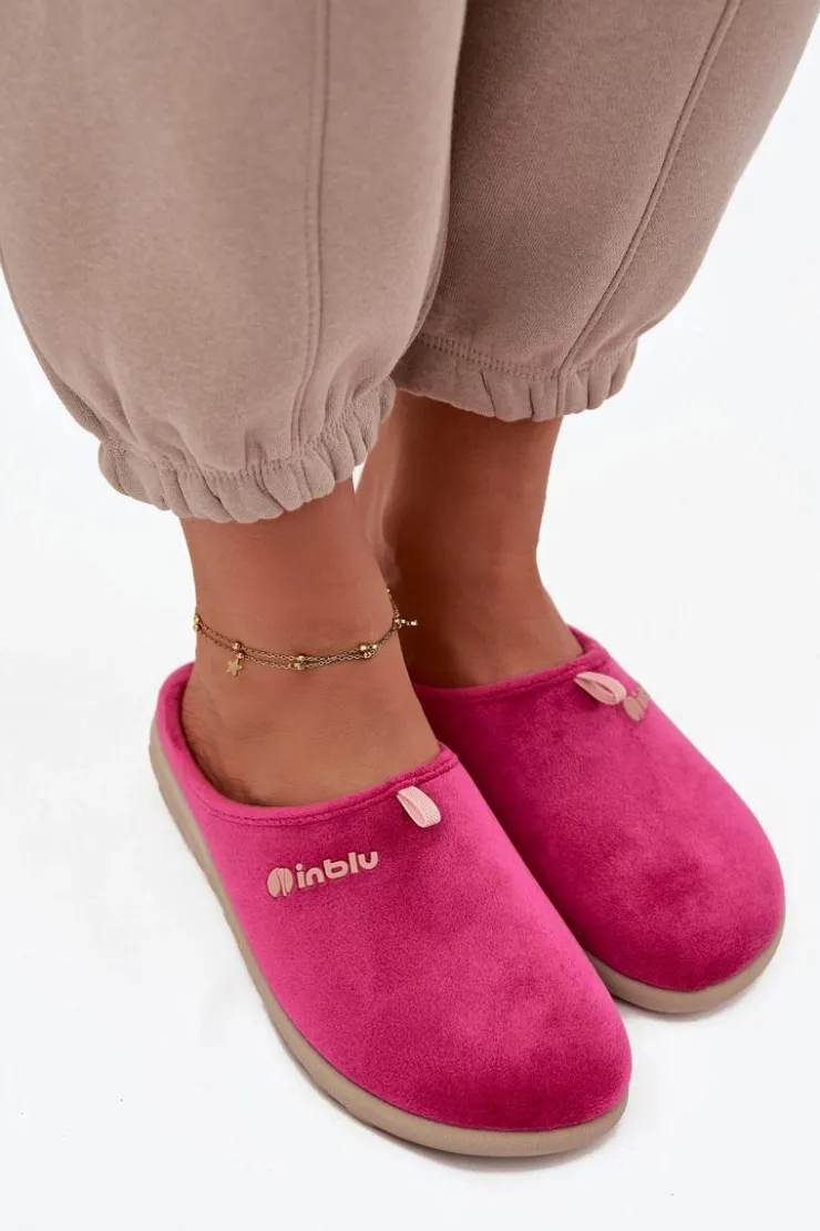 INBLU Kapcie Klasyczne|Klapki Damskie Klasyczne*Obuwie Domowe Kapcie Damskie ET000037 Różowe