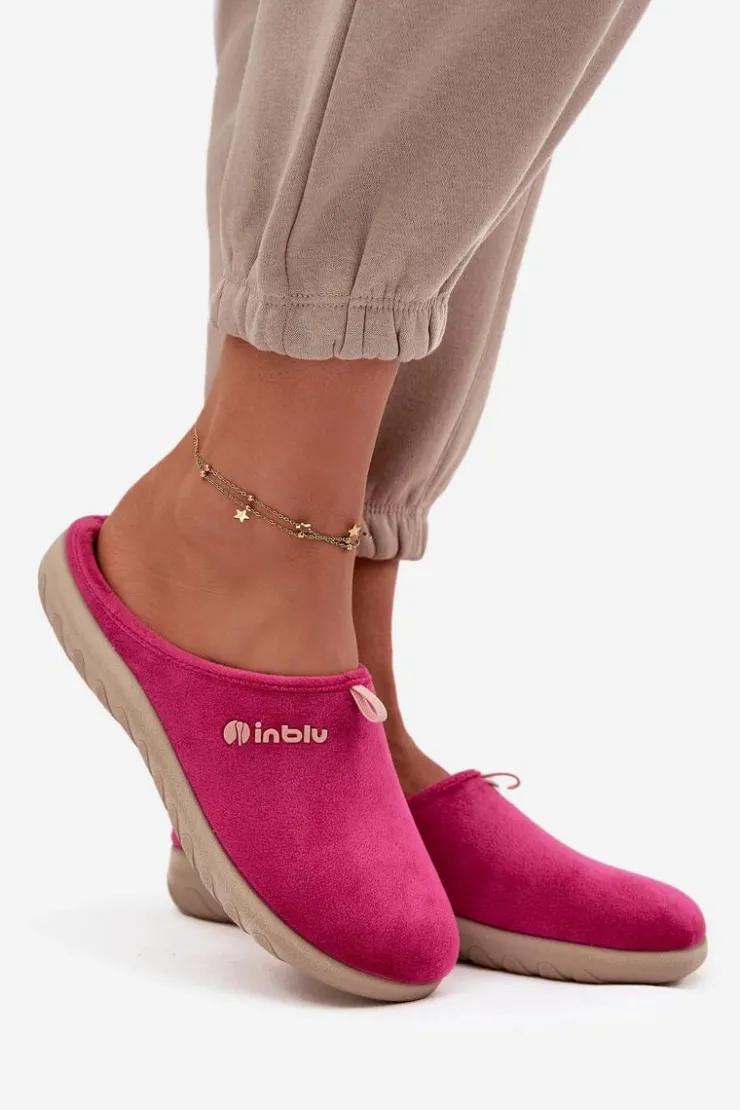 INBLU Kapcie Klasyczne|Klapki Damskie Klasyczne*Obuwie Domowe Kapcie Damskie ET000037 Różowe