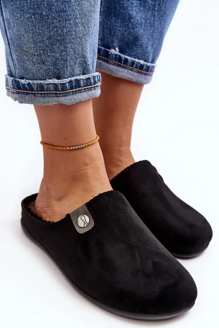 Damskie INBLU Obuwie Domowe Kapcie Damskie GF000011 Czarne